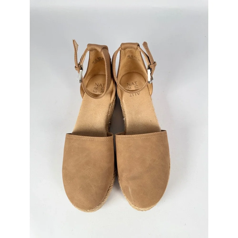 Naturalizer‎ Waverly Tan Brown Espadrille Ankle Strap Platform Sandals 7.5M